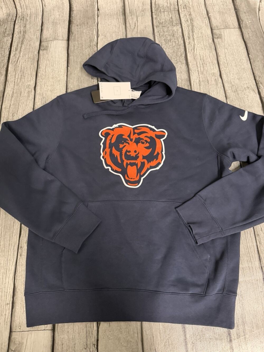 NWT Men’s Nike Chicago Bears Rewind Logo Hoodie Sz Medium Navy Blue